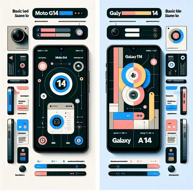 Comparação entre Moto G14 e Galaxy A14: descubra as diferenças entre os smartphones de nível básico