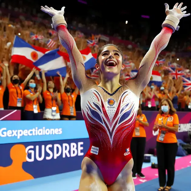 Rebeca Andrade conquista ouro no solo, superando Simone Biles, e causa comoção na internet